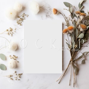 Grußkarte Mockup | Hochzeits-Mockup Einfach | 5X7 Einladung Mockup | Einladungskarte Mockup | Boho Briefpapier Mockup | Psd Mockup