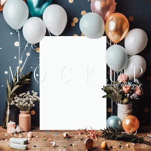 Einladung Mockup, 5x7 Karten Mockup, Kinder laden Mockup, Partyeinladung Mockup, Einladung Mockup im modernen Stil, Einzelkarte Mockup ein