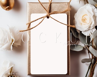 Gift Tag Mockup | Label Mockup | Christmas Mockup | Favor Tag Mockups | Holiday Tag Mockup | Wedding Tag Mockup | Rectangle Tag Mockup