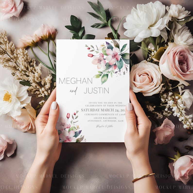 Inbjudningsmockup | Minimalistiska mockups | Hälsningskortsmockup | 5x7 anpassningsbar kortmockup | Enkelt minimalistiskt brevpapper | Enkel kortmockup bild 3