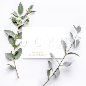 Mockup uitnodigingskaart | Mockup landschapskaart | 7 x 5 mock-up | Mockup horizontale uitnodiging | Minimaal kaartmodel | Minimalistische lege kaart