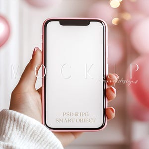 Digitale uitnodigingsmodellen | Telefoonmodellen | Mockup voor iPhone-scherm | Mockup telefoon voor Valentijnsdag | Slim object | Huwelijksuitnodiging