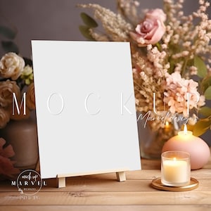 Wedding Sign Mockup | Wedding Table Number Mock Up | 5X7 Table Number Mockup | Wedding Stationery | 5X7 Table Sign Mockup