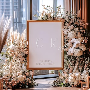 Welcome Sign Mockup, Wedding Sign Mockup, Baby Shower Mockup, Easel Sign Mockup, Boho Wedding Mockup, Event Sign Mockup
