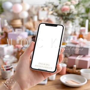 Smartphone Mockup, Iphone Screen Mockup, Digital Invitation, Digital Mockup, Wedding Invite Mockup, Kids Invite Mockup, Cell Phone Mockup