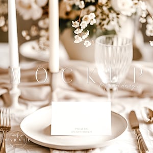 Hochzeit Briefpapier Mockup | 3.5X2 Kartenmockup | Hochzeit Tischkarte Mockup | Namenskarte Mockup | Visitenkarte Mockup Boho | Zelt-Platzkarte