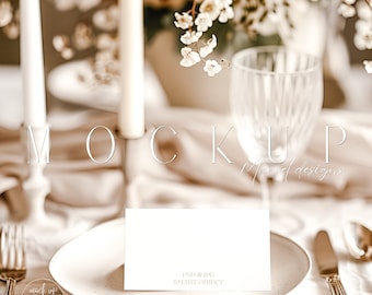 Wedding Stationery Mockup | 3.5X2 Card Mockup | Wedding Place Card Mockup | Name Card Mockup | Business Card Mockup Boho | Tent Place Card