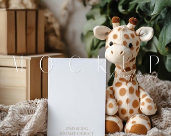 Kids Party Invite Mockup, Safari Kids Invite Mockup, Kids Invitation Mockup, Birthday Invite Template, Baby Shower Invitation Mockup