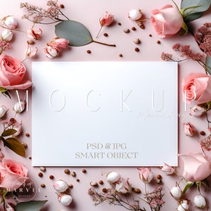Grußkarte Mockup | Valentinstag Kartenmockup | Valentinstag Printables Mock-Ups | Grußkarte Mockup | Party Einladung Mockup