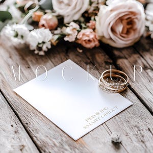 Strand Hochzeit Einladung Mockup, stilvolle 5x7 Karte Mockup, Küsten Hochzeit laden Mockup, Strand Themen laden Mockup