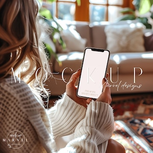 Digitale Einladung Mockups | Telefon Mock-Ups | Iphone Bildschirm Mockup | Minimalistisches Telefon Mockup | Smart-Objekt | Hochzeitseinladung
