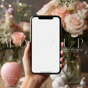 Smartphone Mockup | Phone Mock-Up | Mockup Image | Digital Birthday Invitation Mockup | Digital Card Mockup | Evite Mock Up | Device Mockup