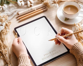 Digital Planner Mockup, iPad Mockup, a5 Planner Mockup, Digital Mockup, Aesthetic iPad Mockup Perfect for Etsy Listings