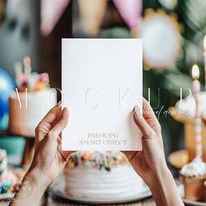 Geburtstagseinladung Mockup | Geburtstagskarte Mockup | Babyparty Mockup | Minimalistisches Einladungs Mockup | 13x18 Karte Mockup | Geburtstagsparty
