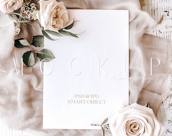 Wedding Invitation Mockup | Wedding Stationery | Flat Lay | Baby Shower Invitation Mockup | Save The Date Card | Menu Mockup | 5X7 Mockup