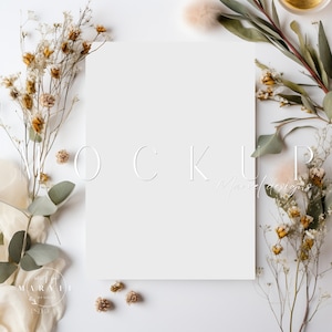 Greeting Card Mockup | Wedding Stationery | 5X7 Invite Mock-Up | 5X7 Card Mockup Invitation | Wedding Mockup Simple | Psd Mockup