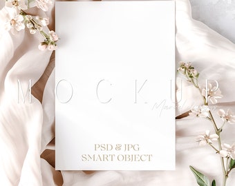 Greeting Card Mockup | Wedding Suite Mockup | Stationery Mockup | Simple Mockup | 5X7 Card Mockup Invitation | Blank Card Mockup
