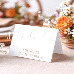 Folded Thank You Card Mockup: 5x3.5&quot; PSD & JPG (Digital Download)