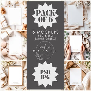 Pacote de mockups de convite | Mockups de papelaria para casamento | Flat Lay | Mockups | Pacote de estoque | Mockups 5X7 | Pacote de mockups para chá de bebê