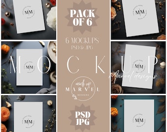 Simple Invitation Mockup | Party Invite Mockup | Smart Object Mockup | 5x7 Invitation Mockup | Invitation Mockup Set | 5X7 Card Mockup