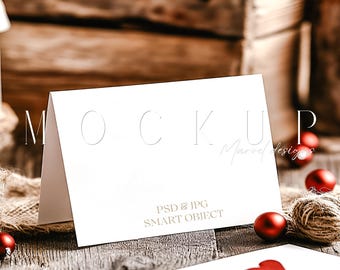 Valentine Card Mockup: 7x5 Folded Greeting Card (PSD & JPG)