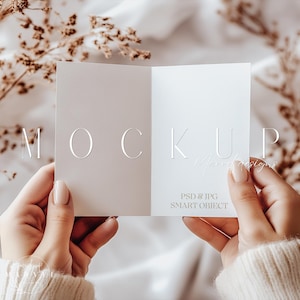 Offene Grußkarte Mockup, Innere Karte Mockup, Valentinstag Karte Mockup, Offene Karte Mockup, Geburtstagskarte Mockup, Innere Nachricht Mockup