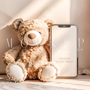 Smartphone Mockup Telefon Mockup für elektronische Einladung Boho Digitale Einladung Mockup Babyparty einladen Mockup Handy Mockup