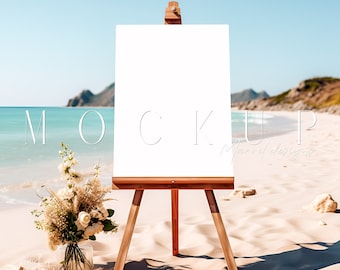 Wedding Sign Mockup | Easel Sign Mockup | Smart Mockup | Wedding Stock Photo | 24X36 Mockup | 3X4 Proportion | Bridal Shower Sign Mockup
