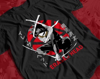 Anime-t-shirt med suddgummi, unisex, anime, manga, anime-tröja, anime-älskare, grafisk anime-t-shirt, manga-tröja, japansk skjorta
