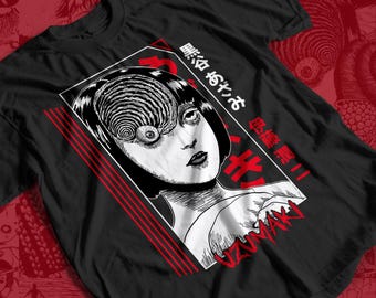 Uzumaki Anime T-shirt Unisex, Junji Ito Anime Manga T-shirt, Anime T-shirt, Anime Lovers T-shirt, Grafisk Anime T-shirt, Manga T-shirt, Japansk T-shirt