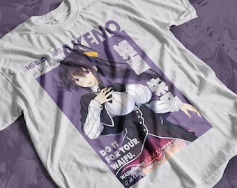 Waifu Akeno Himejima Anime T-shirt Unisex, Anime Manga T-shirt, Anime T-shirt, Anime Lover T-shirt, Grafisk Anime T-shirt, Manga T-shirt, Japansk T-shirt