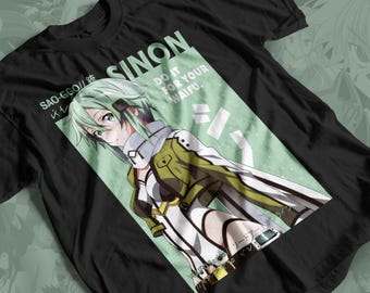 Waifu Sinon Anime T-shirt Unisex, Anime Manga T-shirt, Anime T-shirt, Anime Lovers T-shirt, Grafisk Anime T-shirt, Manga T-shirt, Japanska T-shirts