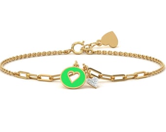 Bewundern Diamant Liebe Herz Kette Gliederarmband