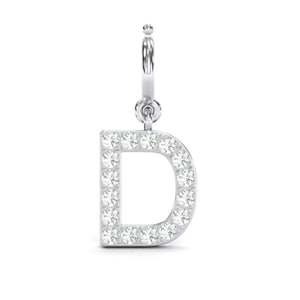 8mm Diamond Initial Charm &quot;D&quot;