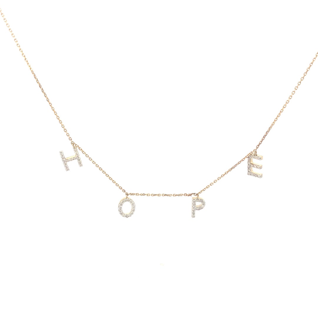 14K Hope Diamond Necklace - Etsy