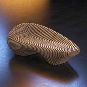 Parametric Sofa A-1 / Wooden Seat / CNC files for cutting zdjęcie 4