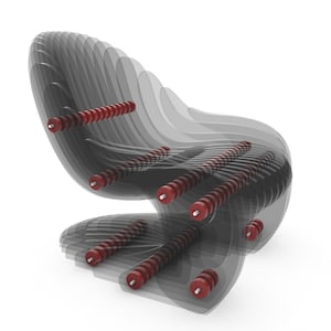 Parametric Armchair A-3 / CNC files for cutting / Bean Wooden Seat / Office Wooden Chair zdjęcie 9