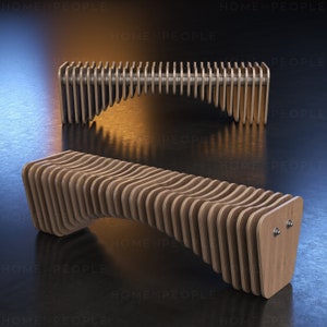 Parametric Bench A-1 /  CNC files for cutting / Parametric Wooden Seat /