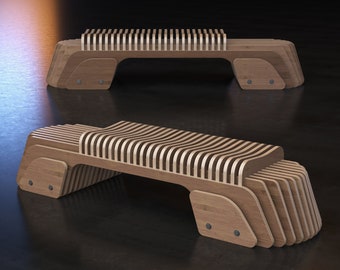 Parametric Bench 7 / Parametric Wooden Seat / CNC files for cutting