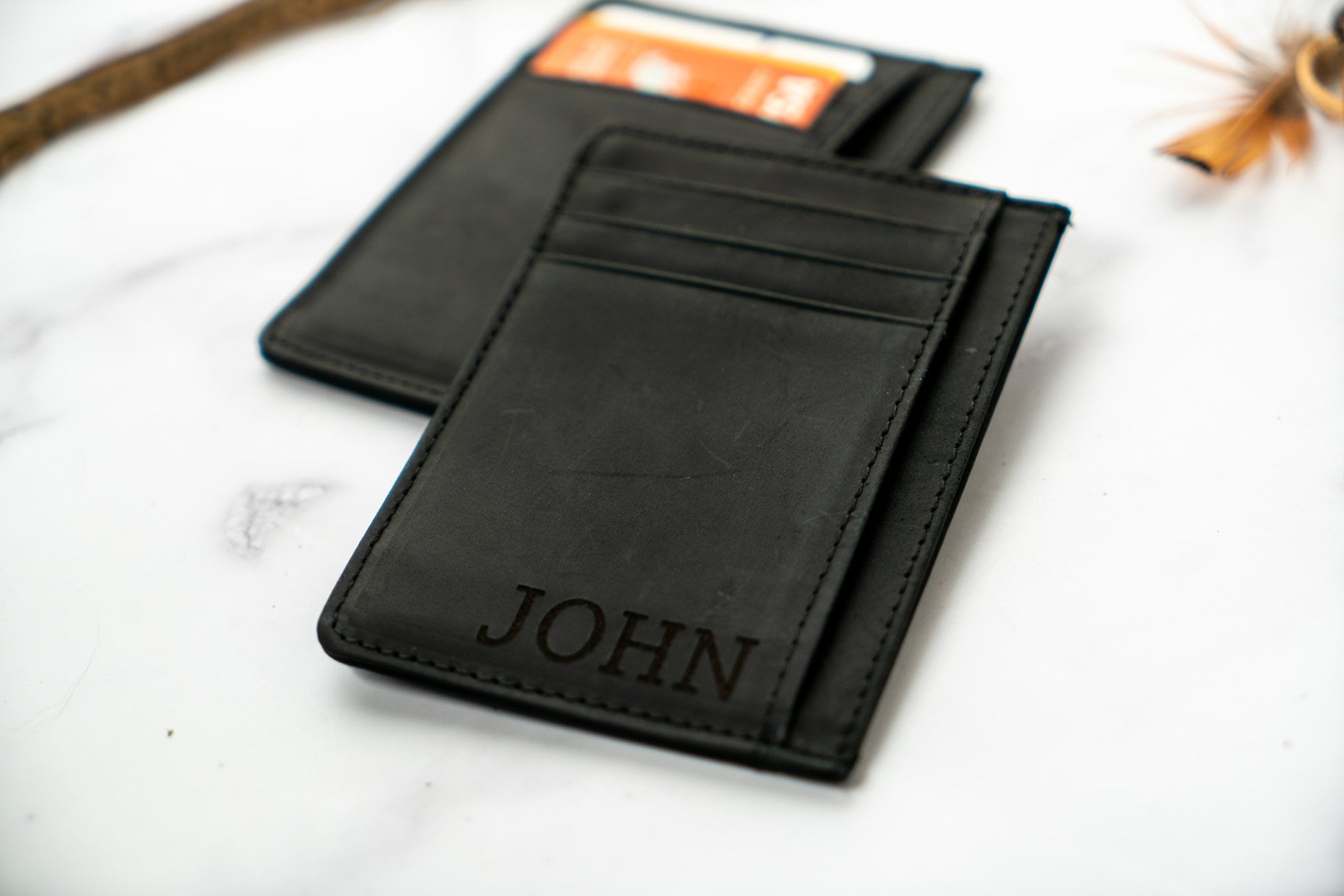 Slim Wallet for Men, Minimalist Leather Wallet, RFID Minimalist Credit Cardholder, Mens Slim Front Pocket Wallet, Personalized Slim Wallet