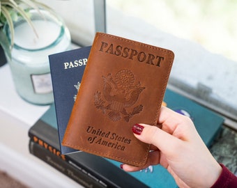 Personalized Passport Holder, Leather Passport Cover, Passport Case, Passport wallet, Personalized Passport Cover, Passport Gift