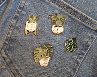 Cute plant enamel pin for plant lovers