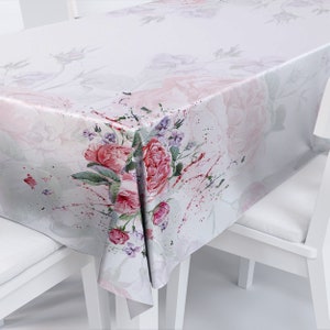 Spring Flowers Themed Table Cloth