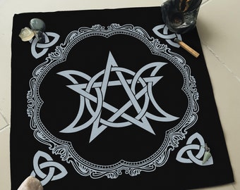 Triple Moon Decorative Altar Cloth