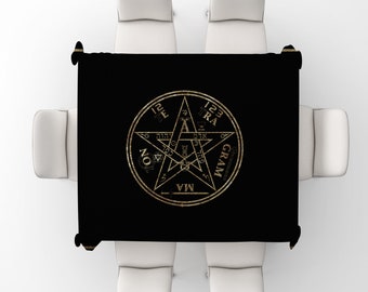 Alchemy Eliphas Levi Microcosmos Pentagram Decorative Table Cloth