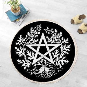 Tappeto decorativo a forma di pentagramma
