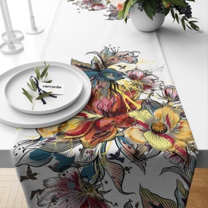 Spring Flowers Decorative Table Runner