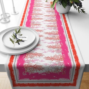 Coral Themed Decorative Table Runner