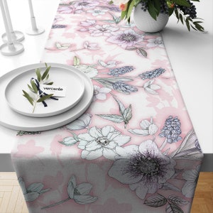 Spring Flowers Decorative Table Runner