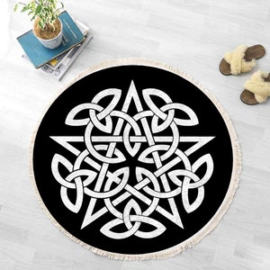 Tappeto decorativo a forma di pentagramma